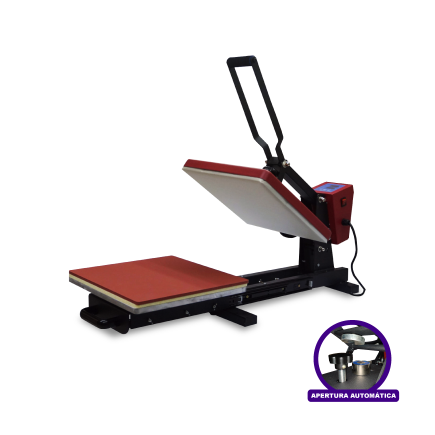 TERMOFIJADORA SUBLIMADORA 38 X 38 - Bandeja Extraíble y Apertura Automática