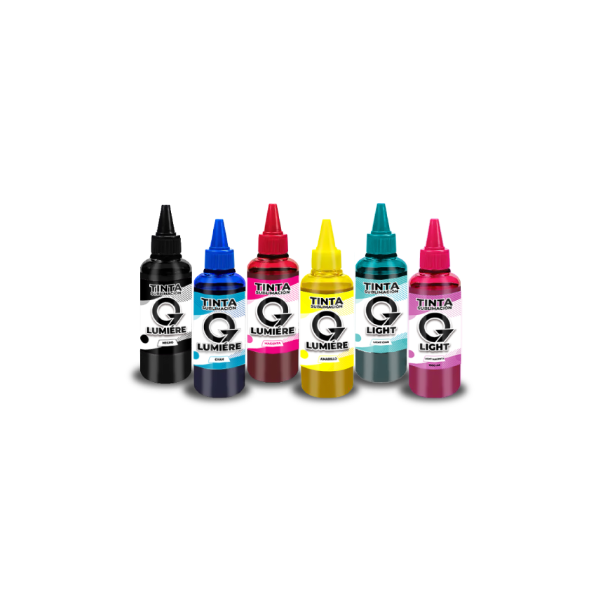 TINTAS Q7 LUMIERE SUBLIMACIÓN 100 ML
